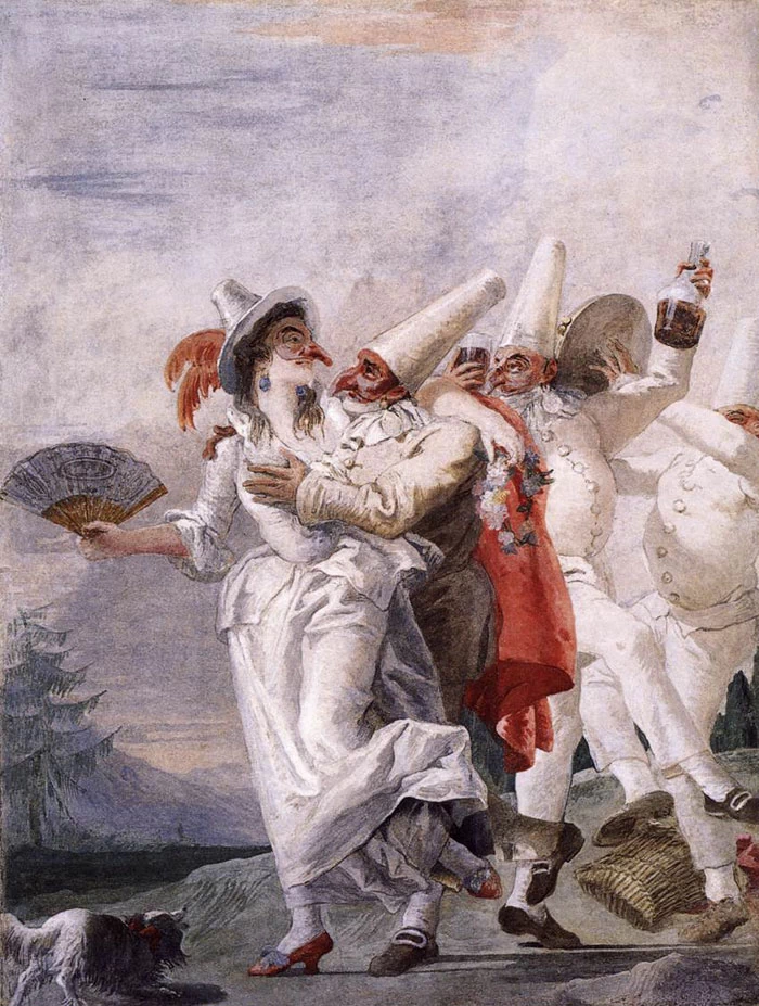 Pulcinella innamorato - Museo del Settecento Veneziano, Ca' Rezzonico, Venezia